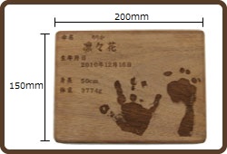 木製品へのレーザー印字サービス