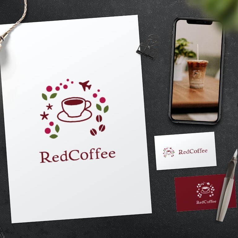 制作実績 珈琲豆ECショップロゴデザインちひろーかる カブと旅するデザイナ