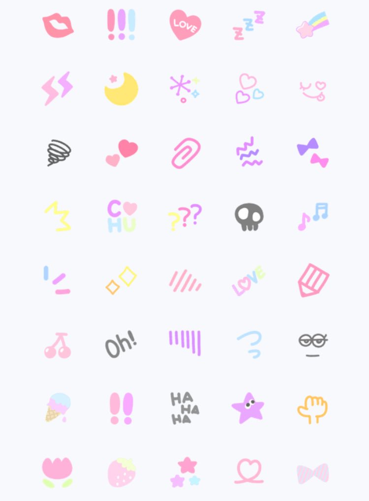 ノートや文末に使えるちょこっとイラスト🐰💖