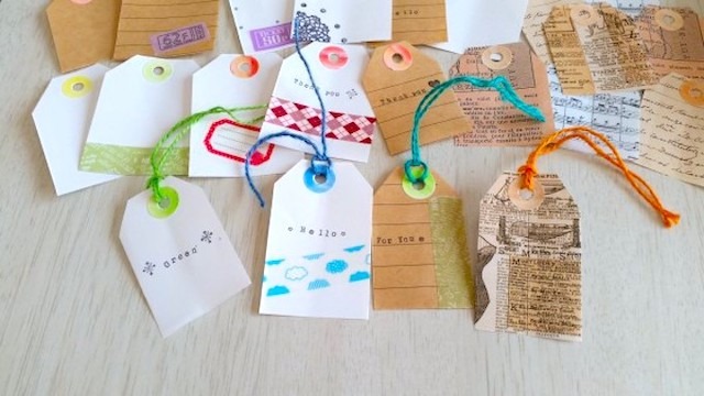 ペーパータグ クラフト紙 紙タグ ハンドメイド サンキュー ギフト ラッピング ラベル Tag Gift Craft お祝い 結婚式 贈り物 値札プライス フリマ バザ