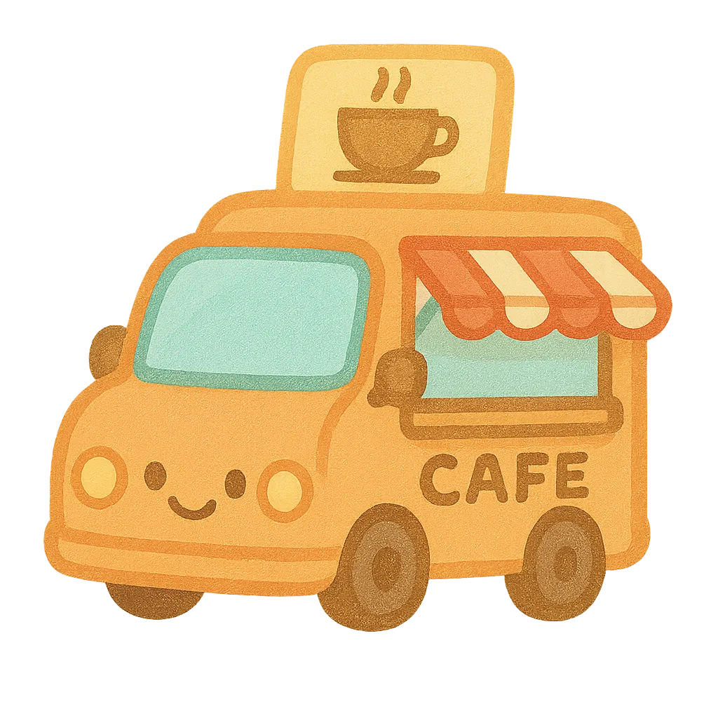 キッチンカーフリーイラスト素材のタノグラ