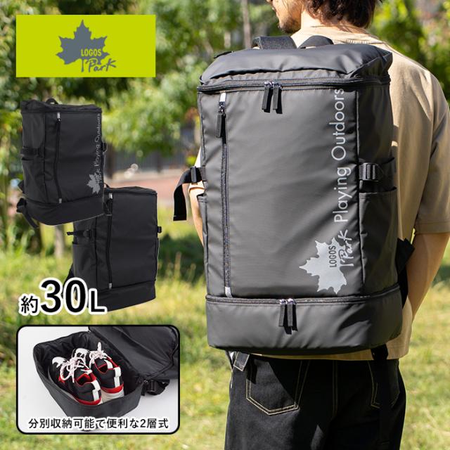 リュック 通学 大容量 軽量 男子 女子 2lka6rk01 LARKINS ボックスリュック スクエアリュック 37L 撥水 はっ水 PCタブレット ブランド ロゴ 通学リュック 修学旅行 大きめ 丈夫 黒 メンズ レディース 通学カバン 高校生 中学生 部活