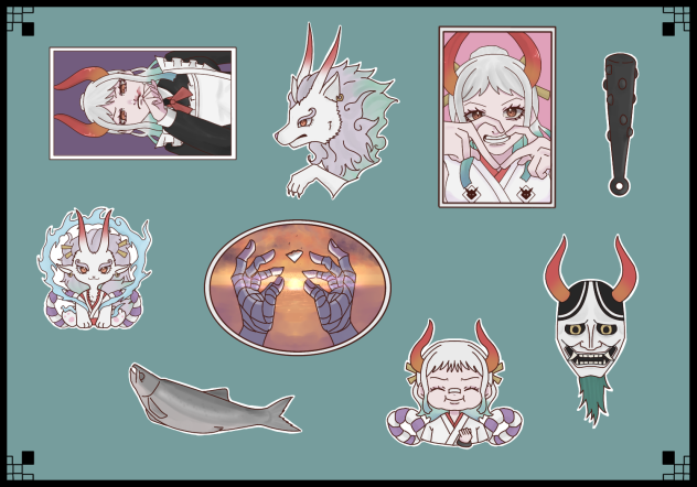 シール風ポップフレーム 7種OKUMONO