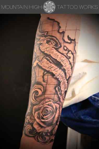 世界地図のタトゥー – Tifana Tattoo – 東京・渋谷のタトゥースタジオ