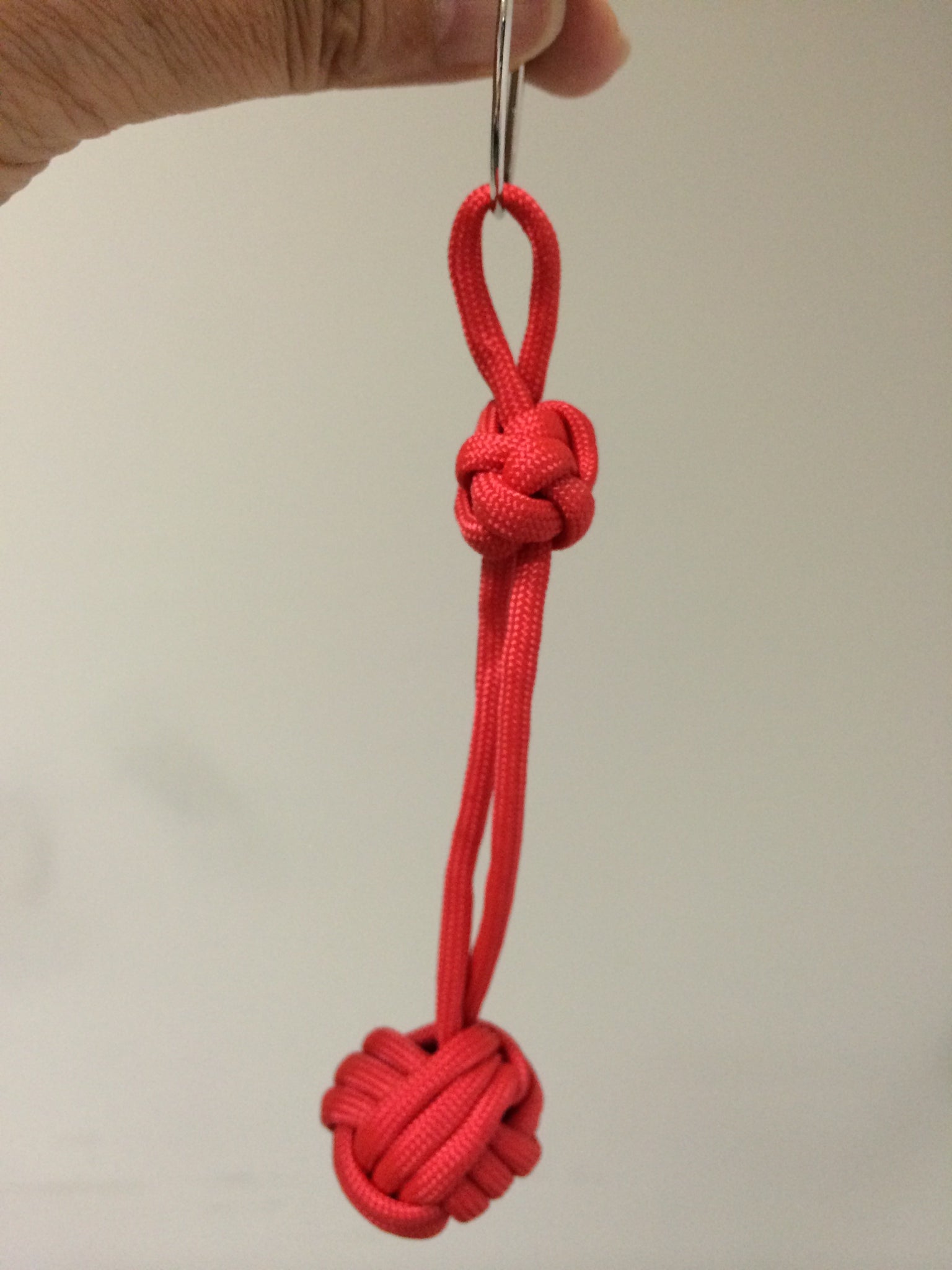 パラコードキーホルダー3個セット カラビナモンキーフィストノットストラップ