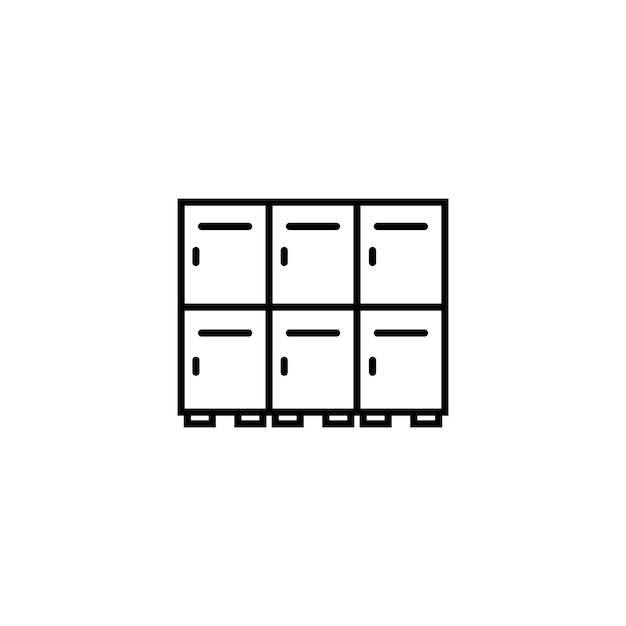 絵文字標識 手荷物ロッカー 230×200 コインロッカー ロッカー 手荷物 手荷物預かり ステンレスヘアライン製 ピクトグラフ ピクトグラムピクト123 コインロッカーのフリーアイコン3アイコン素材ダウンロードサイト「icooon-mono」商用利用可能なアイコン素材が無料