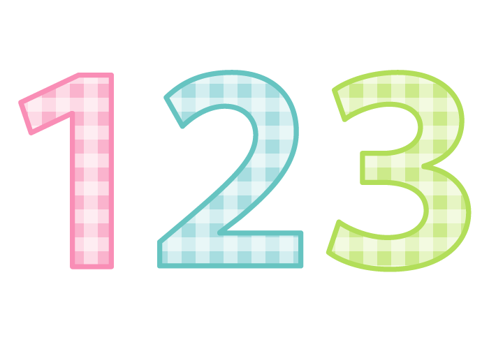 フリーイラスト緑色の数字のセットでアハ体験GAHAG著作権フリー写真・イラスト素材集 - GAHAG著作権フリー写真・イラスト 素材集