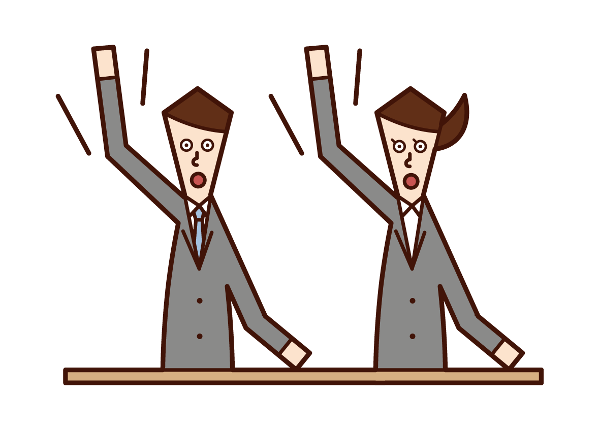 手を上げるトラのイラスト商用OKの無料イラスト素材サイト ツカッテ