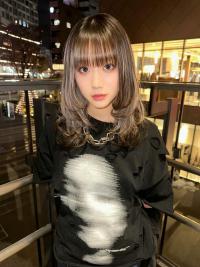 バレイヤージュ 超クールなハイトーンカラーならモノトーン系グラデーションカラー☆LOG HAIR ログヘアー広島市安佐南区山本のヘアサロン