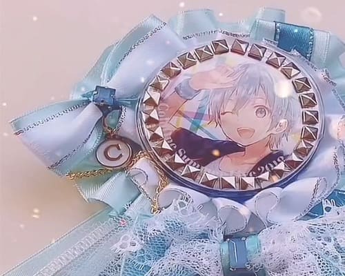 痛ロゼットサイズ変更 44，57，65，75，100，150まで100均リボン の長さは何ｃｍ？缶バッジサイズ別簡単ロゼット作り方 オタクオタ活推し活手作り手芸100均ロゼットあんスタあんさんぶるスターズ