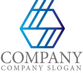 ロゴ販売サンプルです。S・六角形・グラデーション・会社ロゴ・マークデザイン5388をイメージしたロゴデザインです