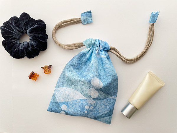 巾着袋の作り方 裏地なし・マチ付きNUNOTOIRO