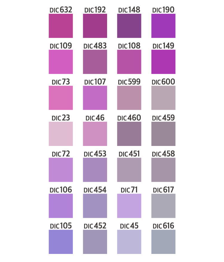 色見本セット＜ディープパープル＞ 送料込 郵送 TAKARATORYOオリジナルカラー - 塗料の日塗工・マンセル値の色合わせの調色屋