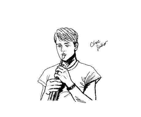 ひまわり 白黒モノクロ おしゃれ イラスト 無料フリー89423素材Good