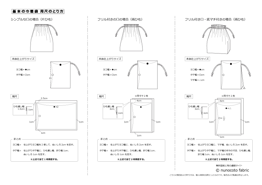 巾着袋紐の通し方TikTok