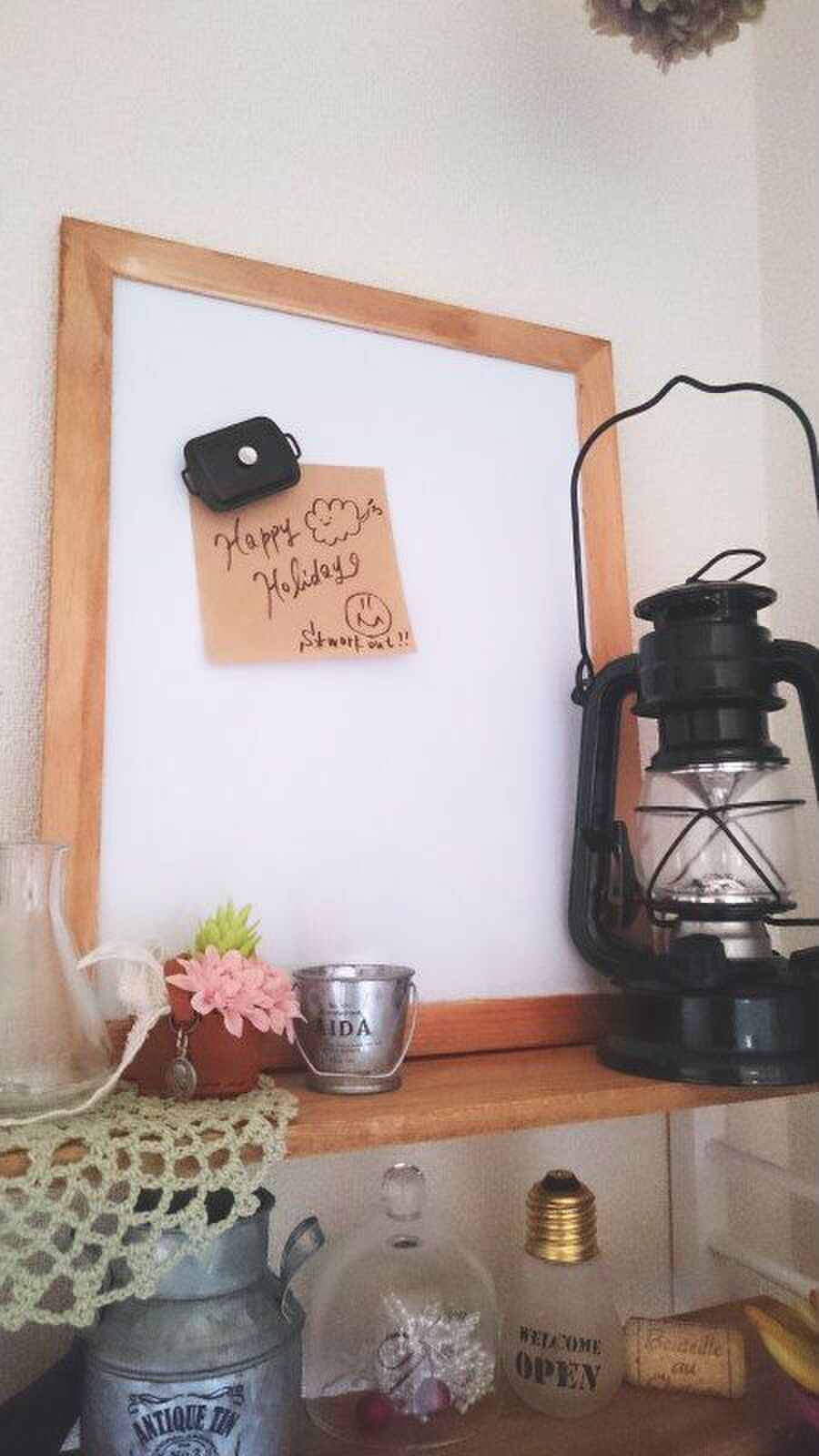 玄関 入り口 ホワイトボードのおしゃれなアレンジ・飾り方のインテリア実例RoomClip ルームクリップ