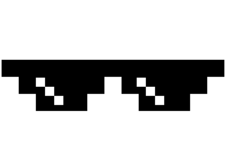 SALE中 サングラス レディース メンズ ブラック ドット絵 モザイク - メルカリ