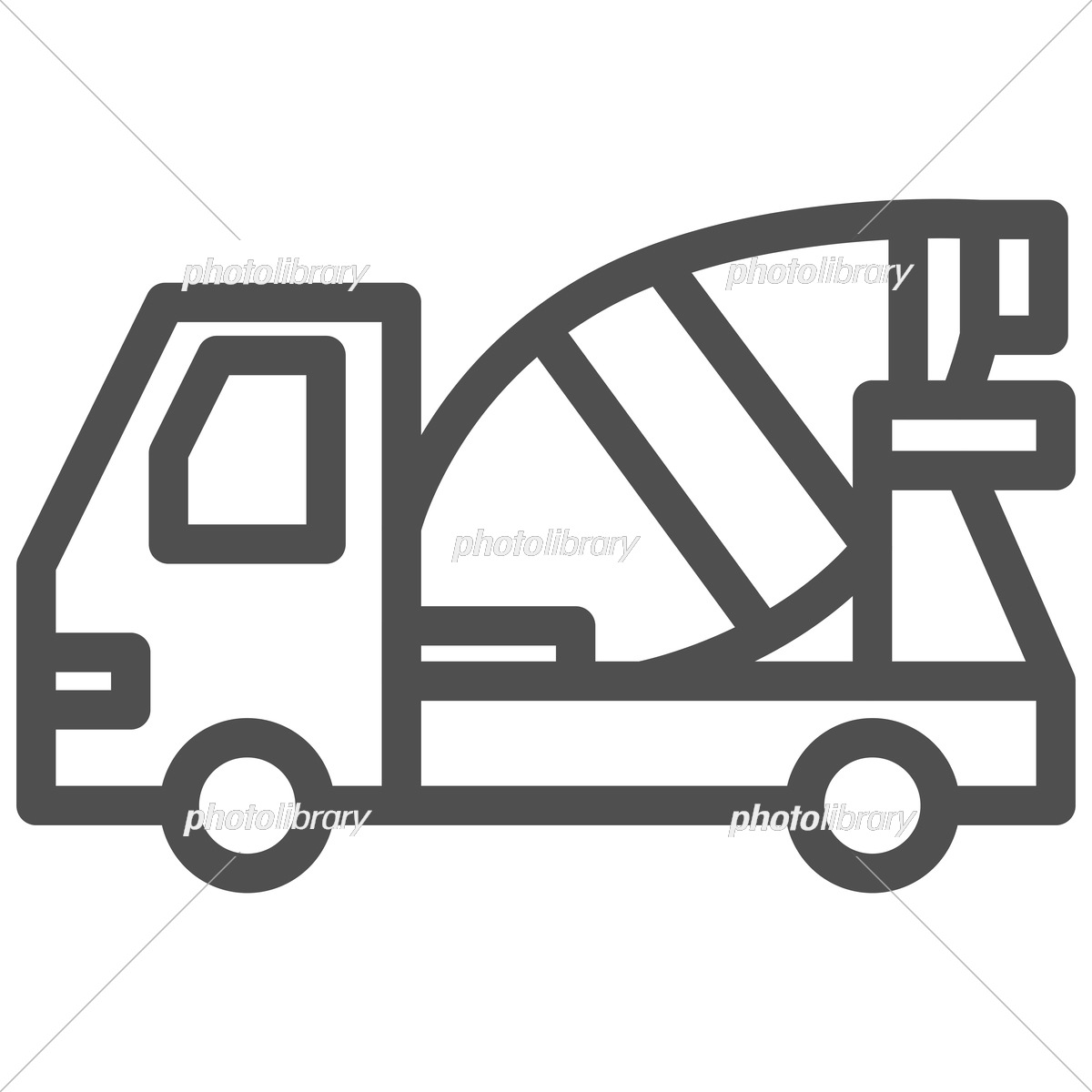 ポップな自動車 ミキサー車イラスト - No: 25392792無料イラスト・フリー素材なら「イラストAC」