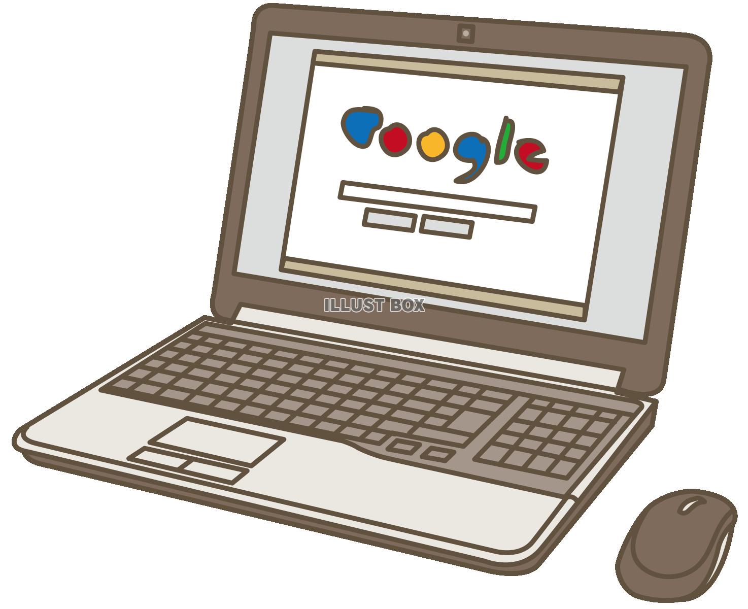 ノートパソコンの無料フリーイラスト咲くっとイラスト さくっといらすと