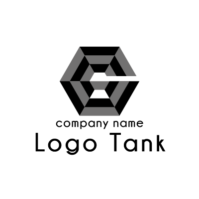 六角形のスタイリッシュなロゴ ロゴタンク 企業・店舗ロゴ・シンボルマーク格安作成販売
