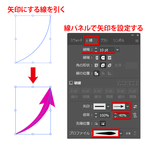 くるくる矢印・デザインパーツ・素材：イラスト無料