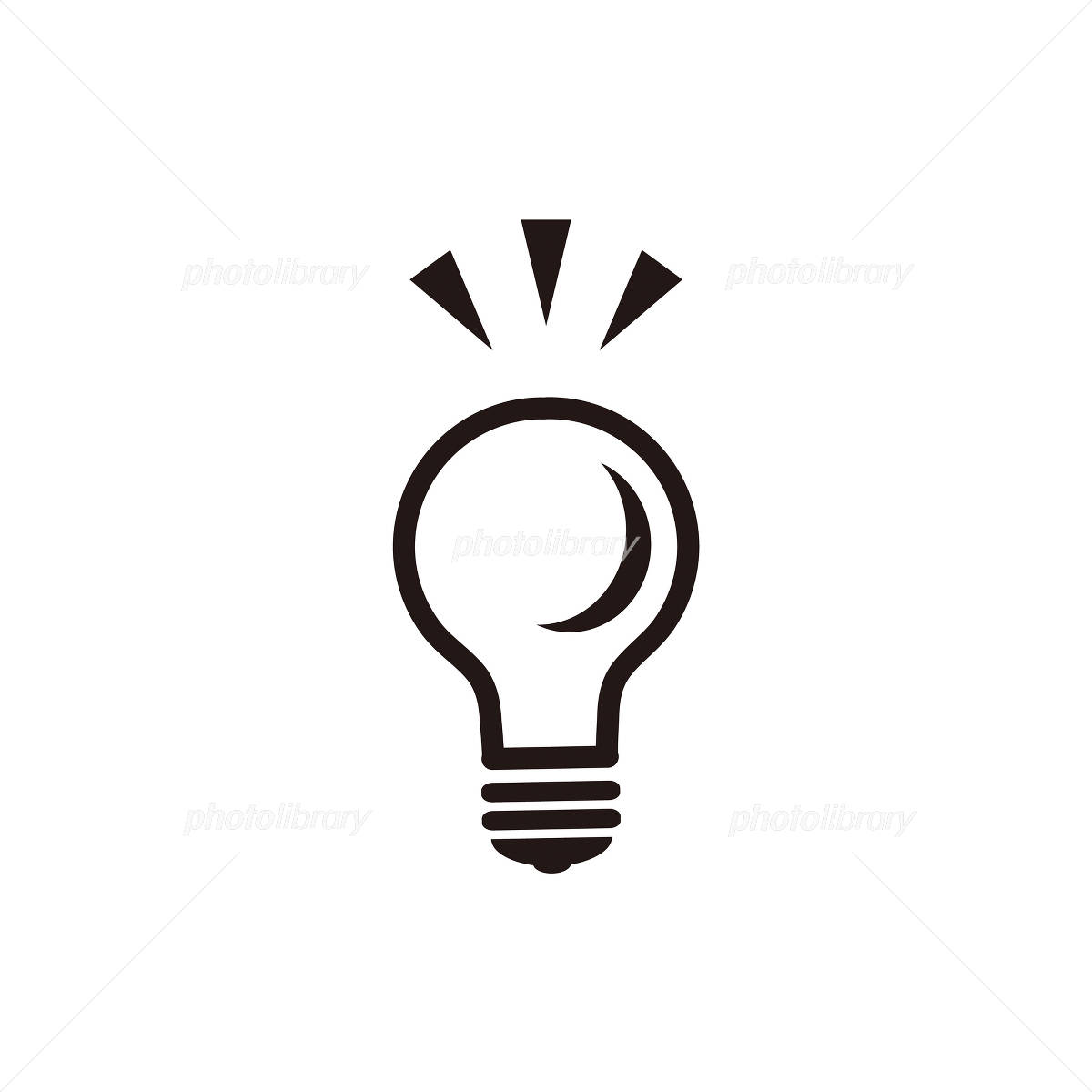 電球マークイラストのフリー素材イラストイメージ