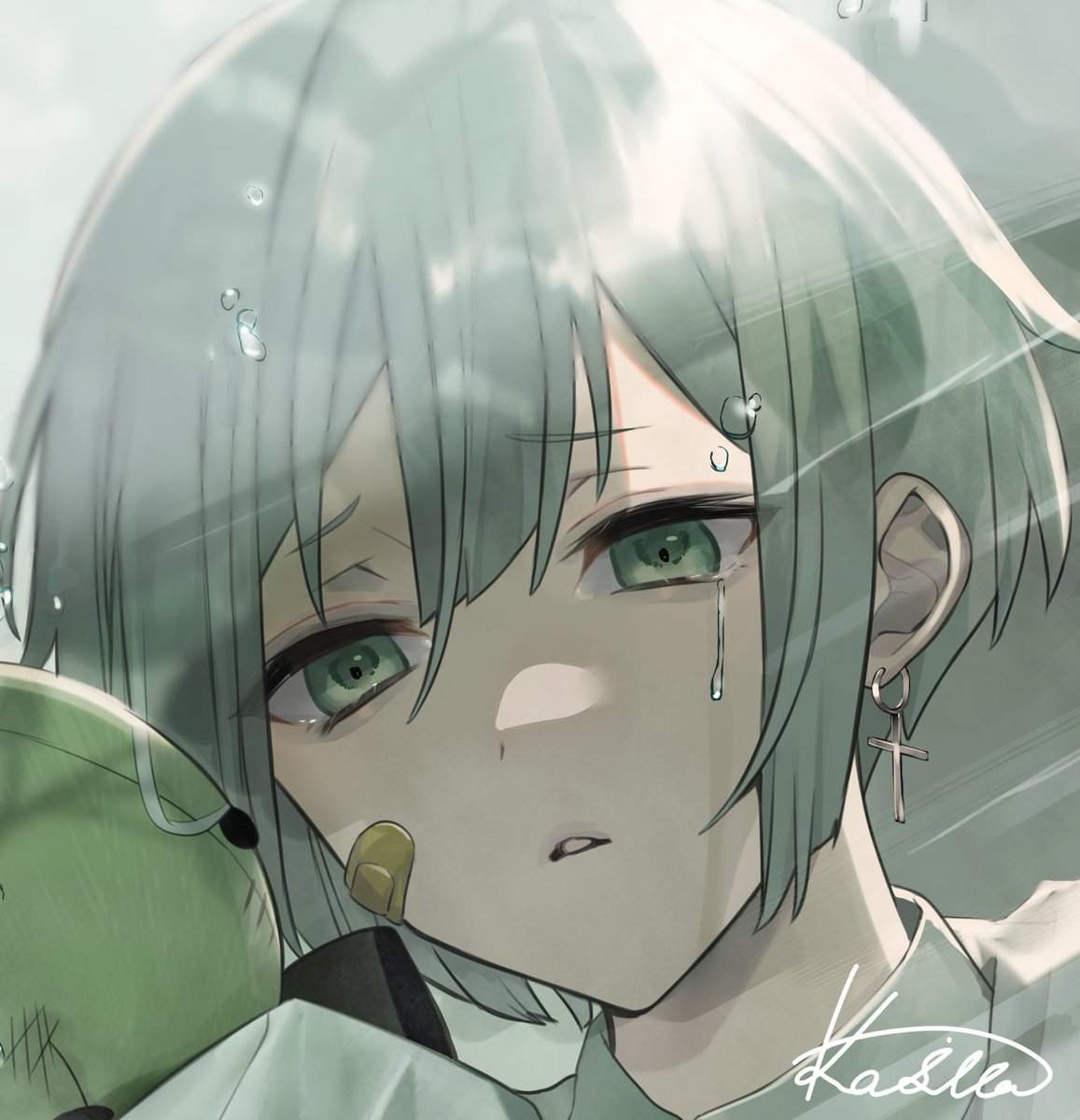 SNS用アイコン描きます メンヘラ風な可愛らしいアイコンですココナラ