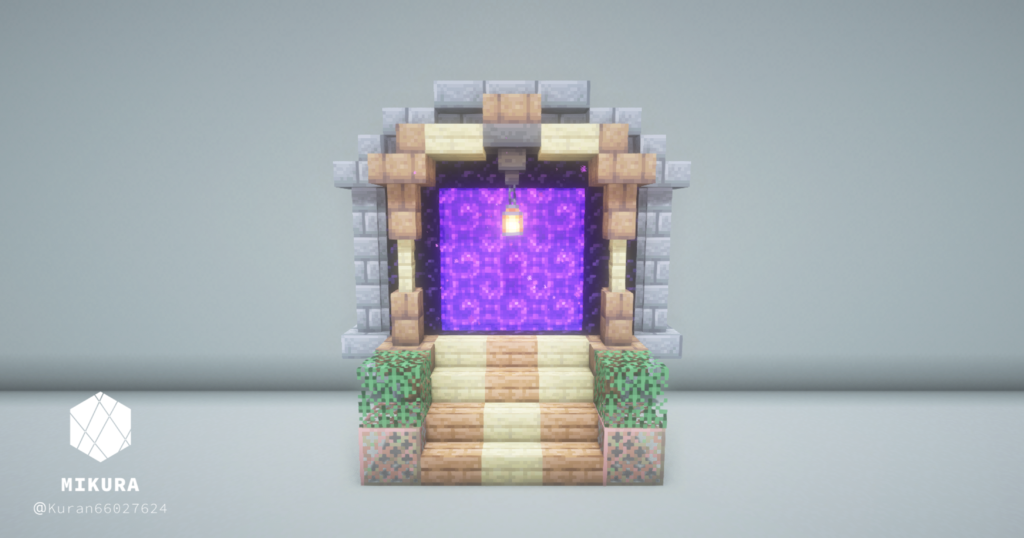 アレイ式自動農園作りとかネザーゲート装飾とか マイクラJE3-14 - ruricatのその他いろいろ