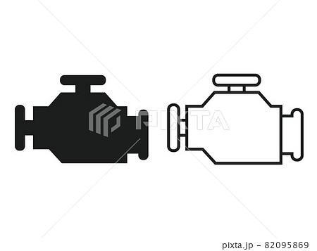 車のエンジン、アイコンおよび記号のイラスト素材・ベクター Image 59845376