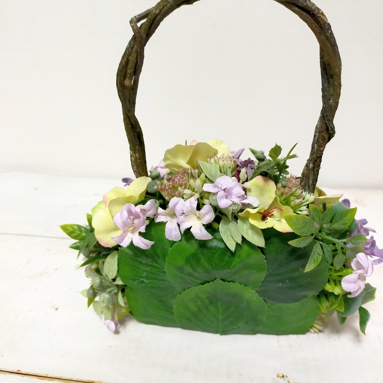 プリザ パールの持ち手のバッグブーケ - ブーケデコオンラインショップ -ブーケ専門ショップ