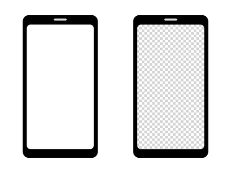 現実的なスマートフォンモックアップ金色と黒色。Premiumベクトル素材