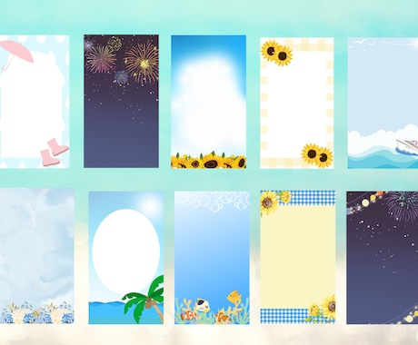 オシャレなインスタストーリーズテンプレート-Hexagon Frame- Canva編集用 24点meloo light