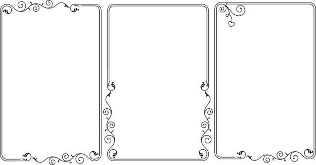 飾り 囲み枠 罫 見本 印刷屋ピーマン