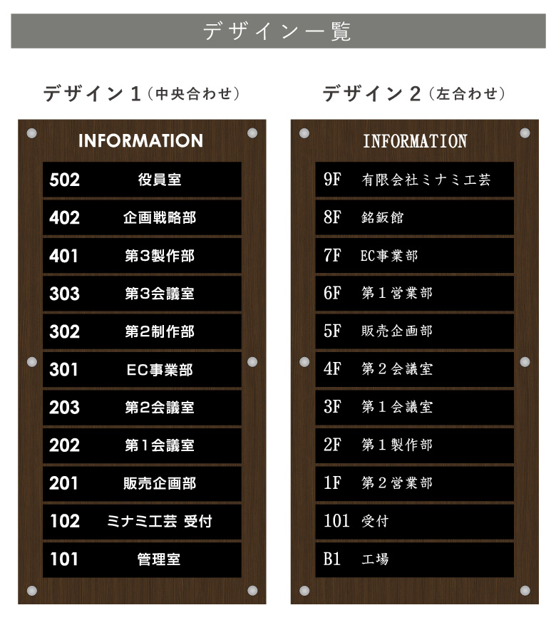 フロア案内サイン施工実績株式会社CORE・CUBE コアキューブ