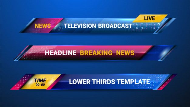 商用フリー 丸っこいニュース風のテロップベース 水色ムビデザ動画編集向けのデザイン素材集