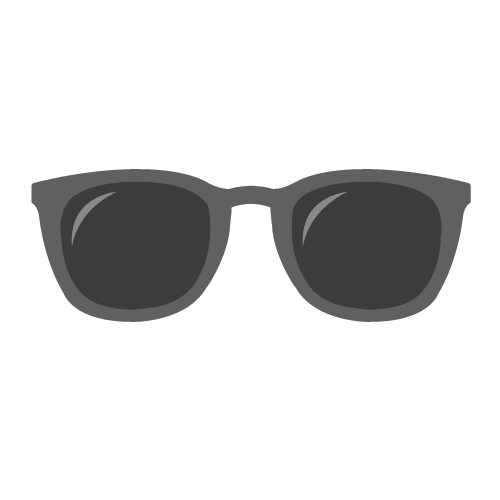 丸眼鏡アイコン_01_青のイラスト素材230026139- イメージマート