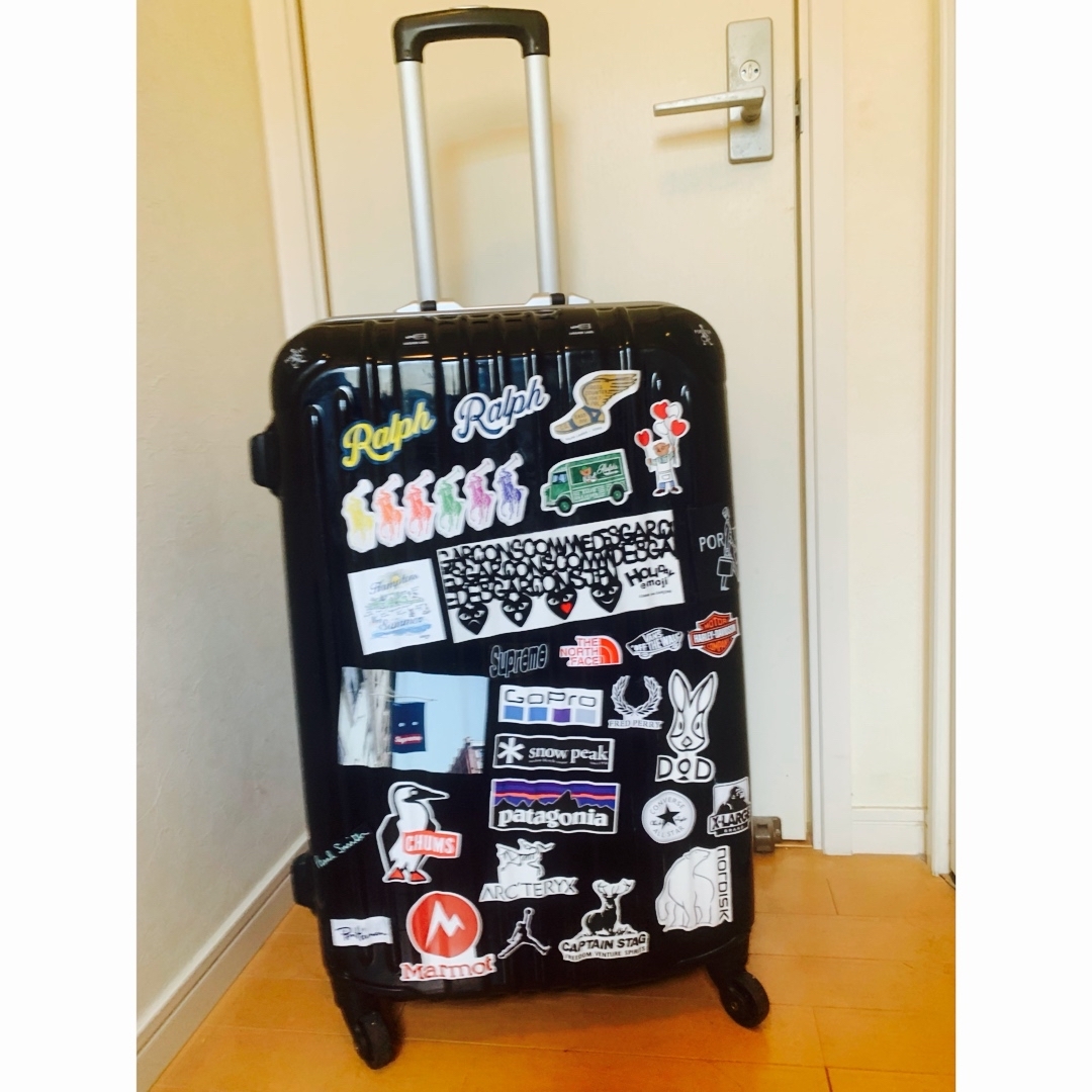 楽天市場クーポン発行 ステッカー STICKER かわいいシール 可愛いステッカー クマ ネコ ドクロ スーツケース キャリーケース キャリーバッグの目印スーツケース キャリーケース キャリーケースの傷隠し 補修ステッカー『旅の勲章』9102 RCP: アウトレットトラベラ