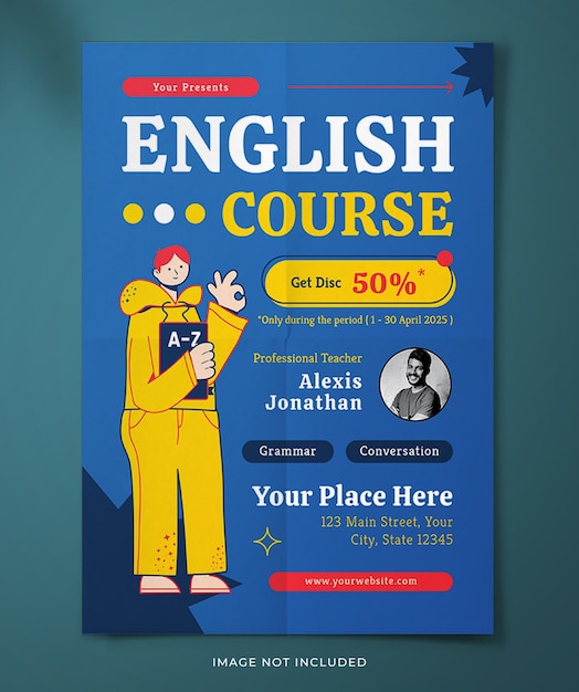 英語保育園様 イベント告知チラシ 表面 デザイン 印刷 A4サイズ