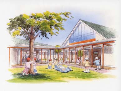 一戸建てCGパース 水彩風に制作-その1 : 大阪の建築CGパース制作会社 デジダスキュビカ