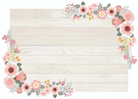 おしゃれバースデーメッセージカードデザイン_両サイド模様イラスト無料テンプレート81038素材Good