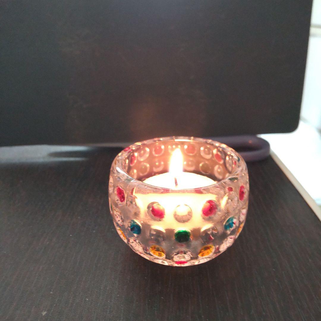 オールドノリタケ ラスター彩キャンドルホルダー 小花