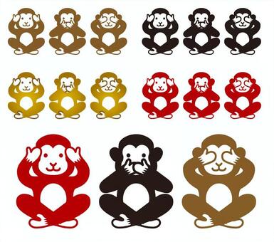 言わ猿イラスト無料イラスト・フリー素材なら「イラストAC」