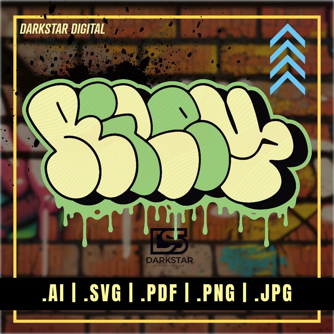 Graffiti throw up - Etsy 日本