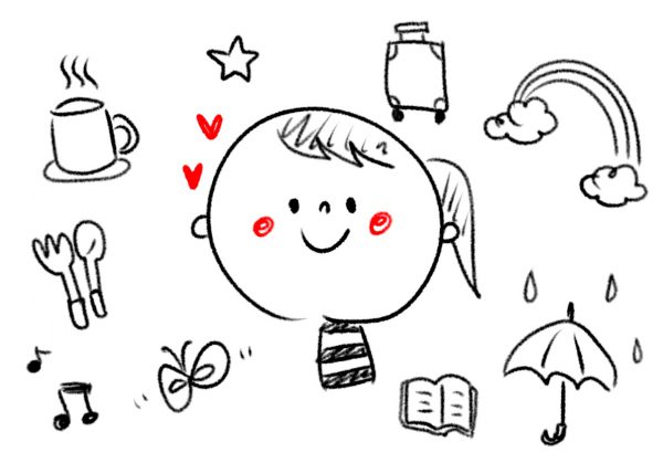 手帳に描きたい!!ボールペン一本で簡単に描けるかわいいイラスト « すごはんたのしごと