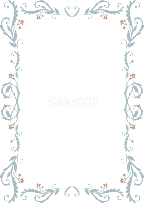 枠・フレーム_縦 のイラスト＜無料＞かわいいフリー素材 イラストK