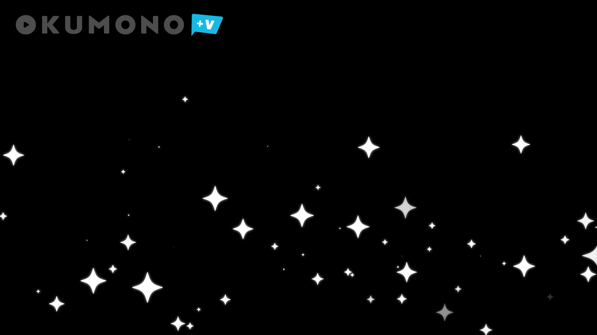 フリー素材 ループするキラキラエフェクトのフレーム動画素材 背景透過