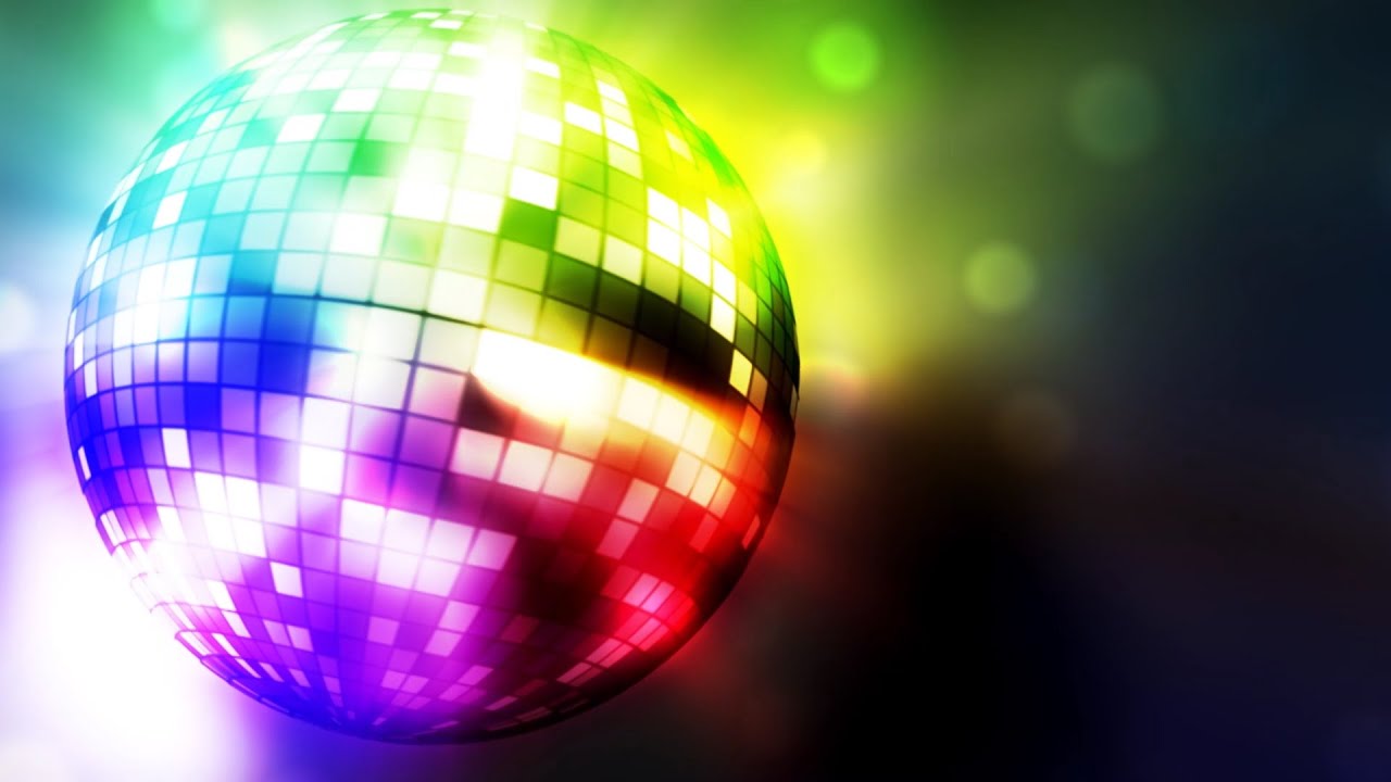 カラフルな背景のミラーボール。ナイトクラブ。高品質の写真Premium写真