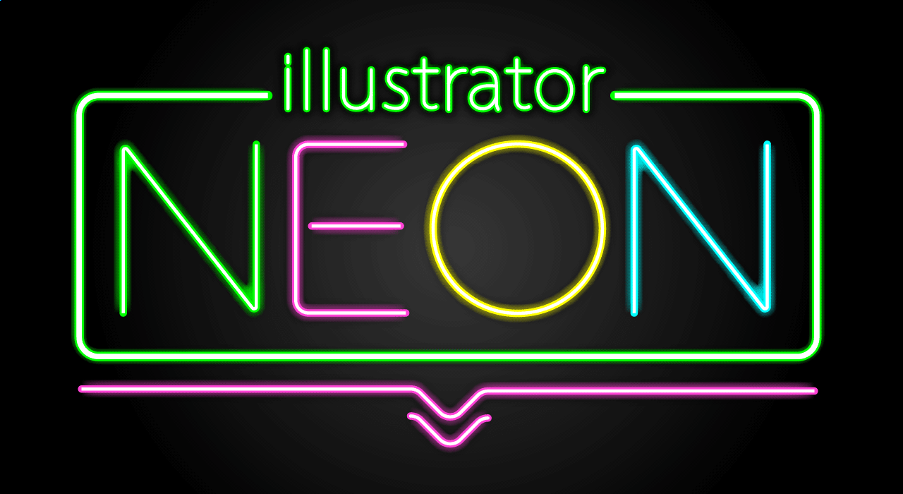 Tutorial_蛍光ネオン管を描く – イラレラボ illustrator-labo