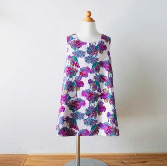 簡単衿付きワンピース！ シェリーワンピ 型紙 作り方 女の子服 80-130