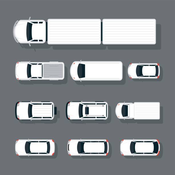 車輛 大型トラックの側面と上部 イラスト素材6194607- フォトライブラリ